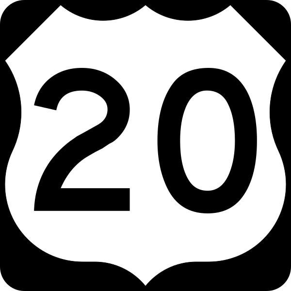 u.s. 20 sign